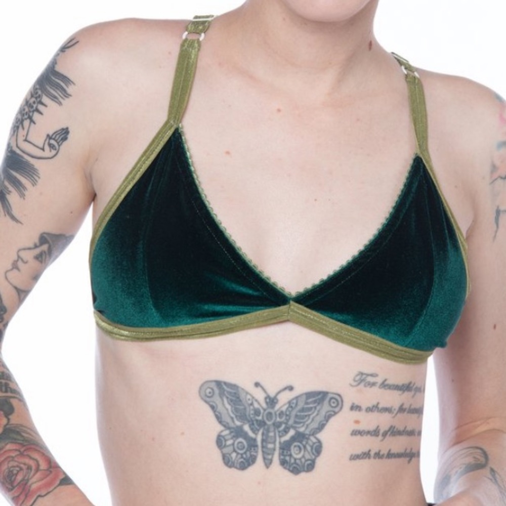 Solstice Intimate VELVET TRIANGLE BRALETTE